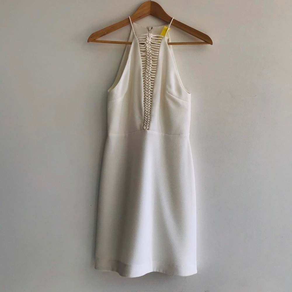 Zimmermann White Crepe Braid Dress Size US 2